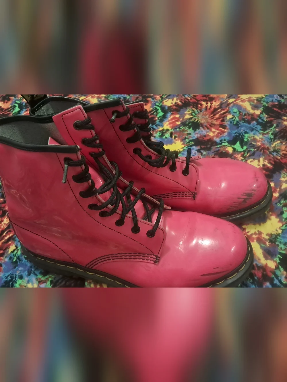 Dr. Martens Vibrant Pink Boots - Picture 1 of 12